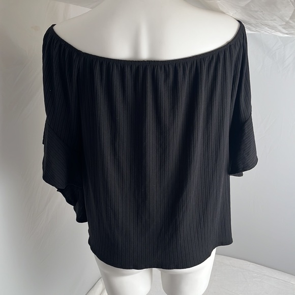 Alyssa Thomas black tie front blouse - Picture 3 of 10